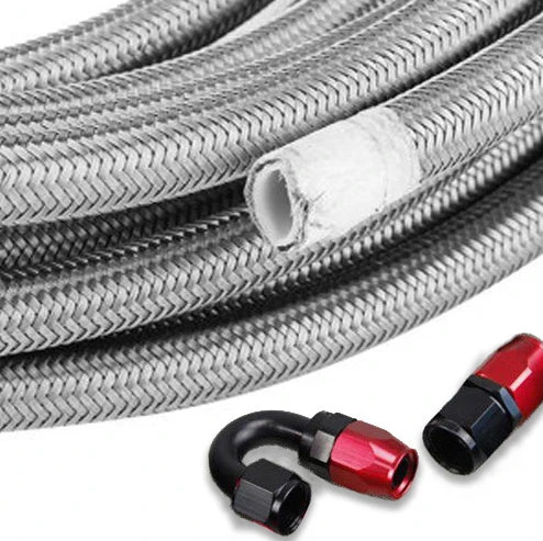 5/16 بوصة أنابيب مرنة الفولاذ المقاوم للصدأ مضفورة PTFE مضفورة زيت الوقود المبرد خطوط أنابيب
